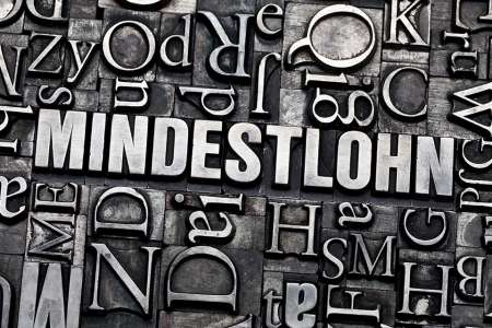 Foto: Schriftzug Mindestlohn